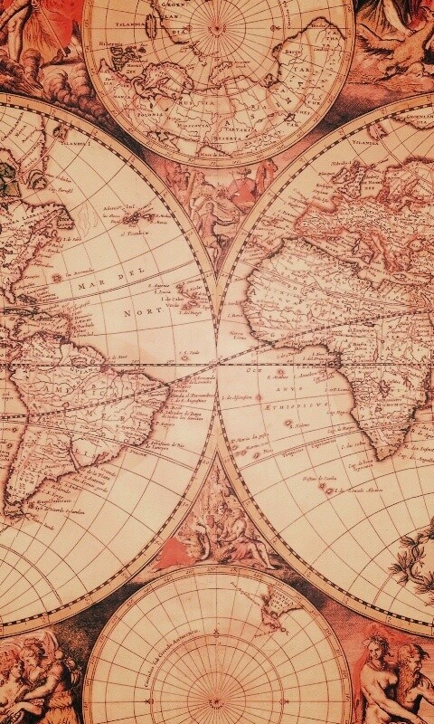 Старинная карта мира обои