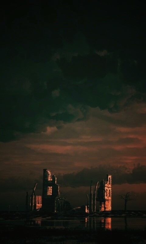 Руины здания обои