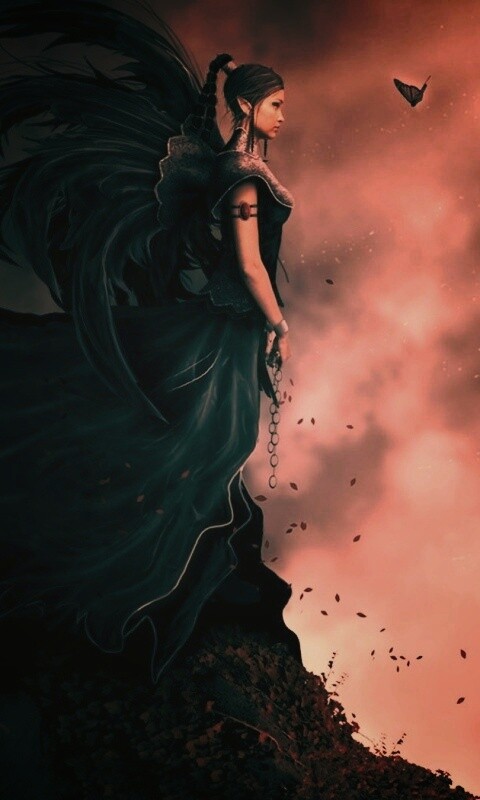 Девушка в тумане обои