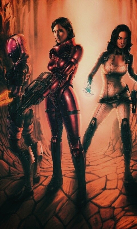 Девушки mass effect обои
