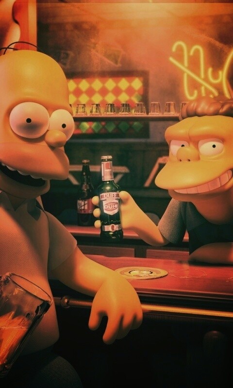 Симпсоны в баре обои