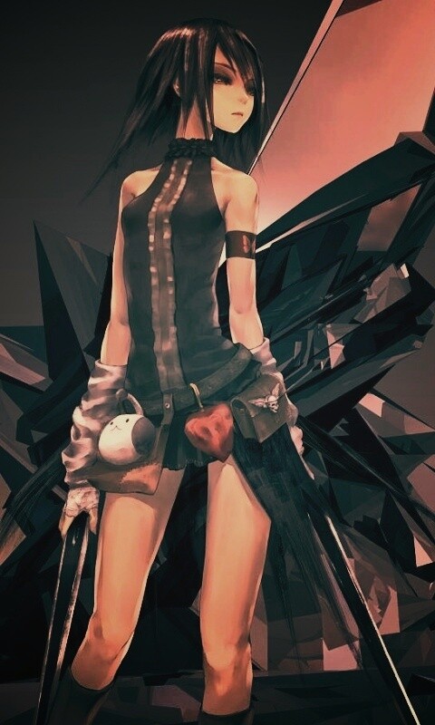 Девушка с двумя мечами обои