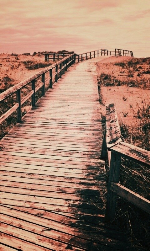 Деревянная дорога обои