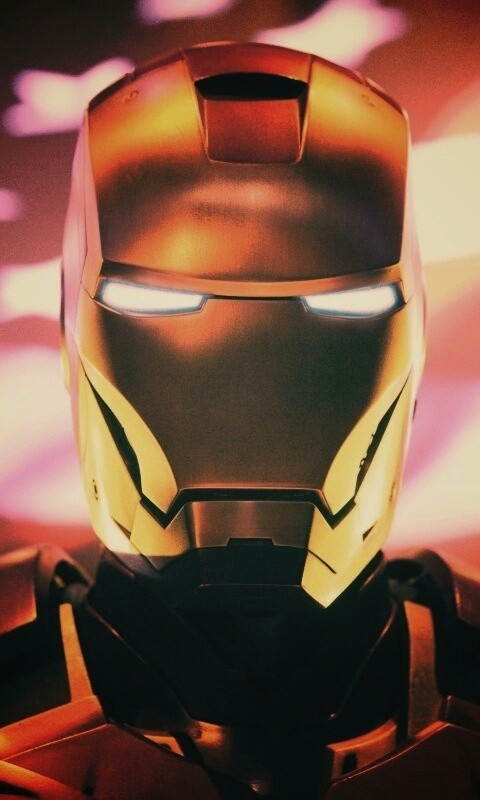 Железный человек на фоне американского флага обои