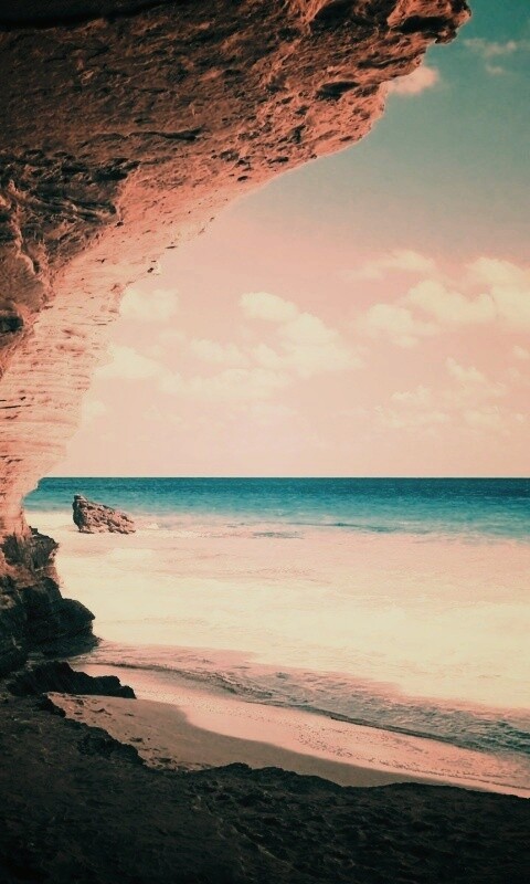 Скальный морской берег обои