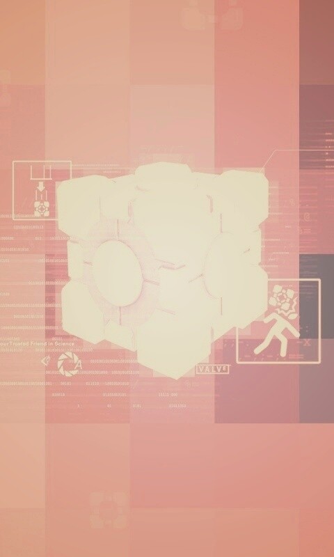 Высокотехнологичный куб из Портал обои