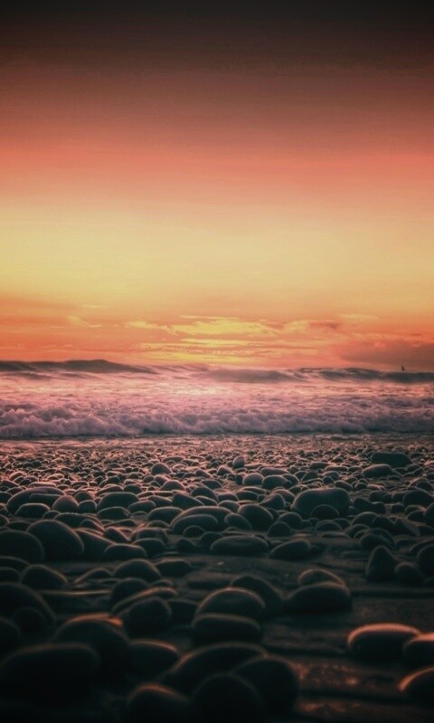 Каменистый пляж обои