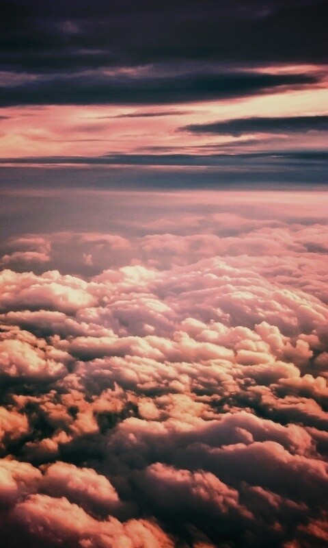 Полет над облаками обои