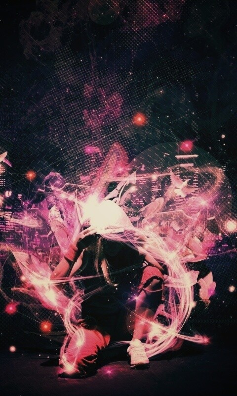 Фристайл арт с танцующей девушкой обои