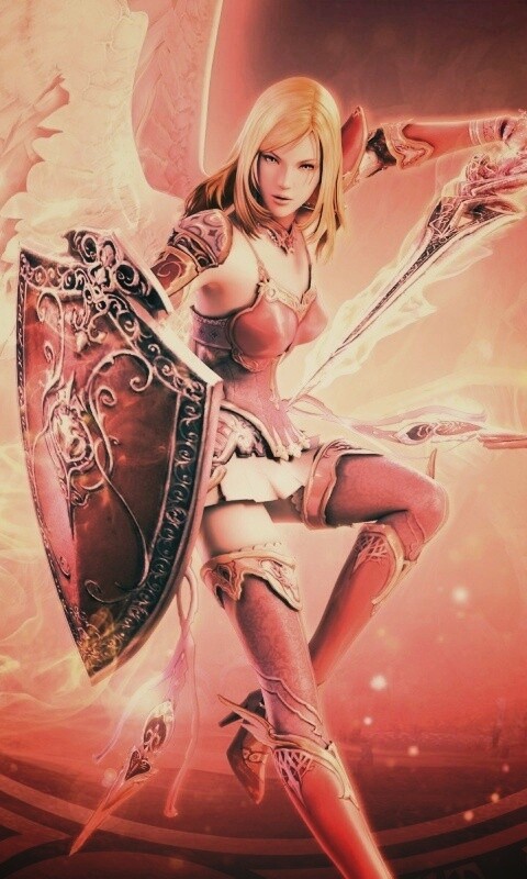 Ангел с мечом и щитом обои