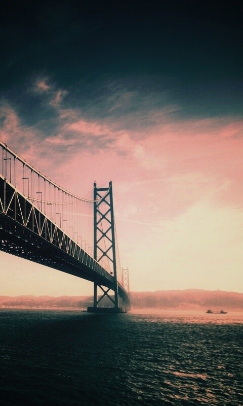 Мост Akashi Kaikyo в Японии обои