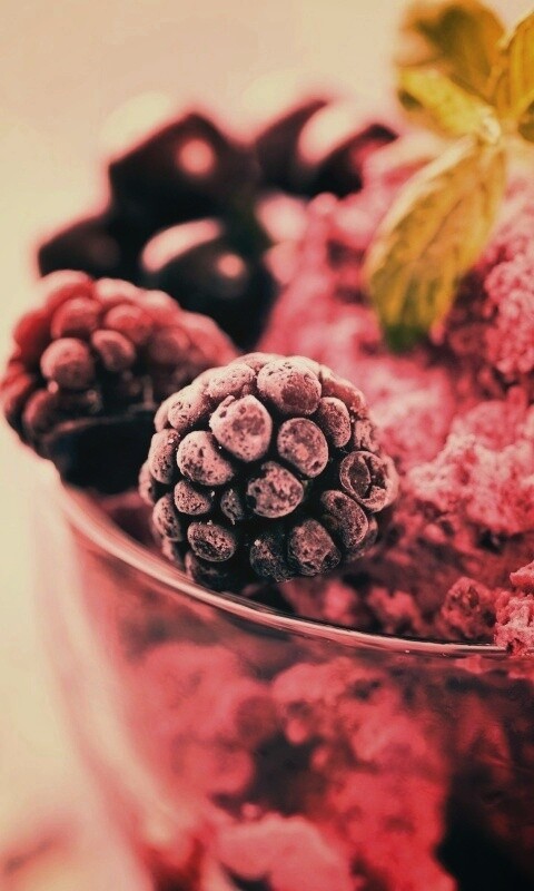 Ягодное мороженное обои