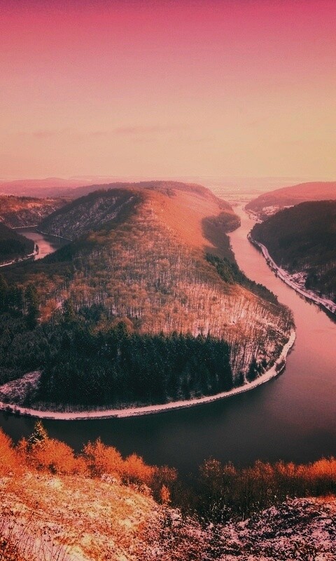 Изгиб реки обои