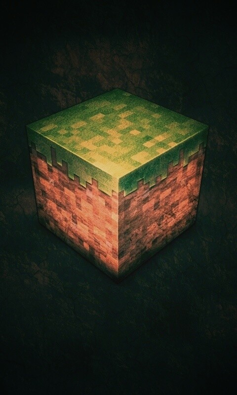 Травяной куб обои