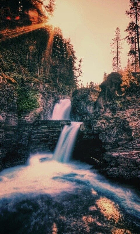 Горные водопады обои