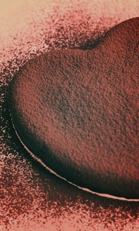 Шоколадное сердце обои