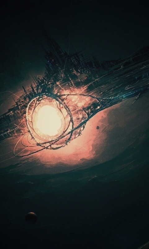 Зловещая космическая станция обои