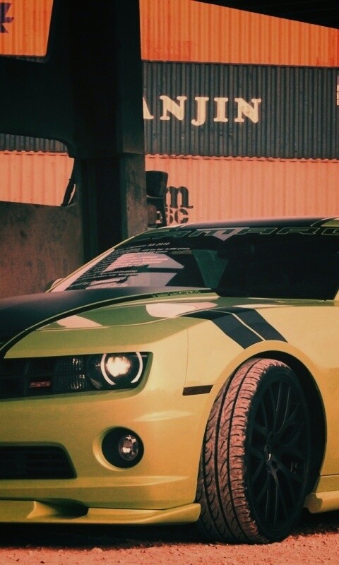 Шевролет камаро зеленый обои