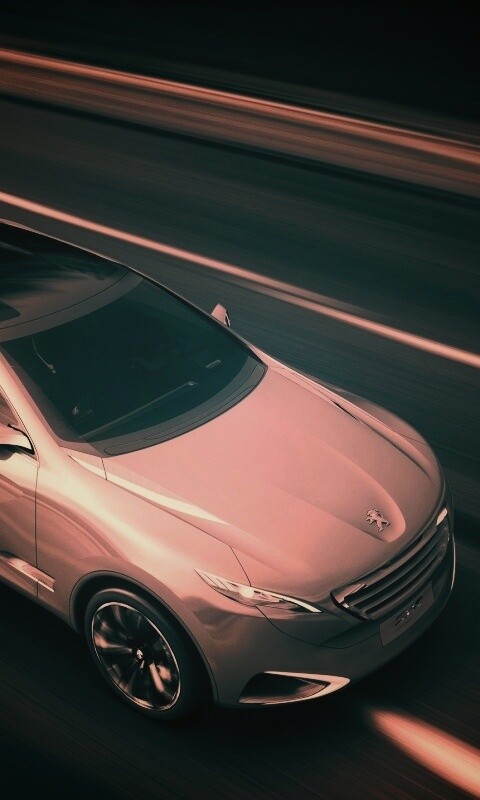 Концепт пежо на трассе обои