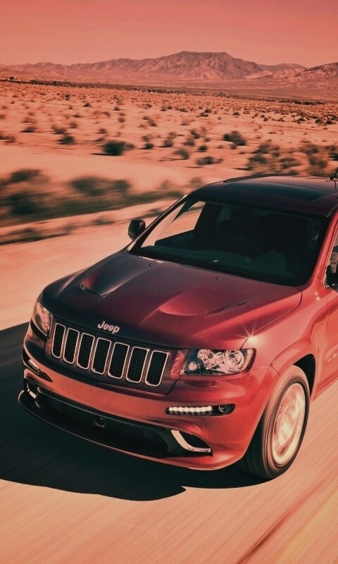 Красный Jeep обои