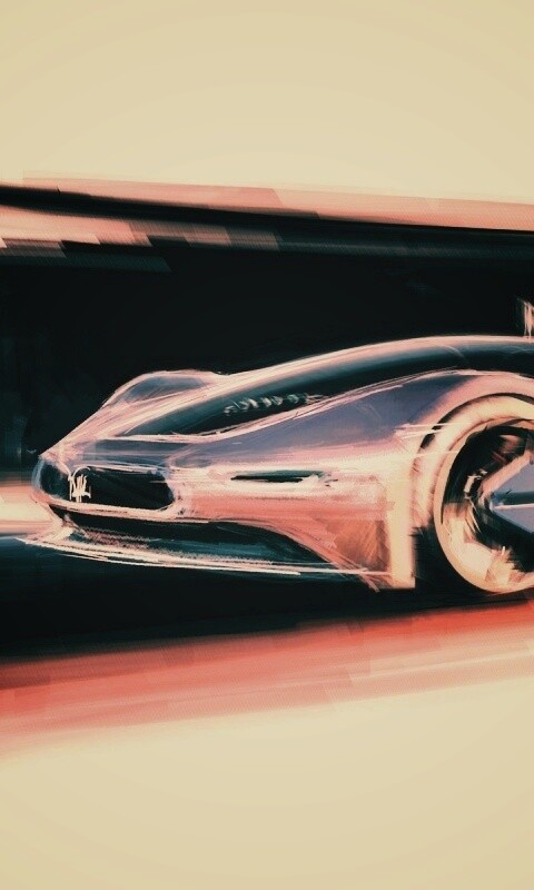 Эскиз Мазерати Birdcage обои