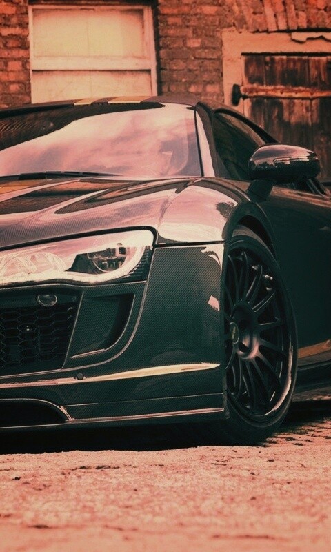 Черная Audi R8 обои