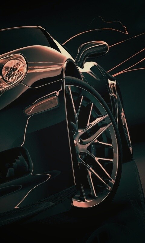 Чёрное авто обои