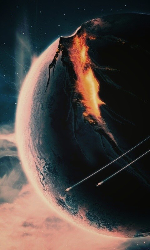 Эвакуация с гибнущей планеты обои