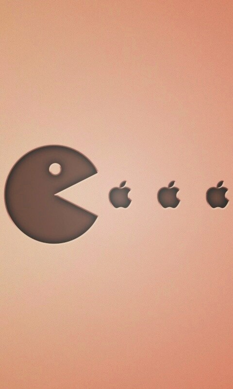 Пэкмен против Apple обои