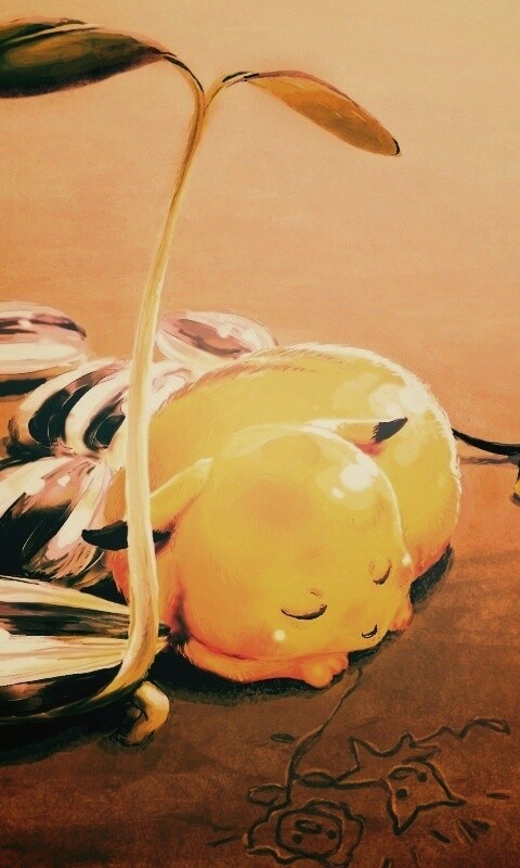 Пикачу отдыхает обои