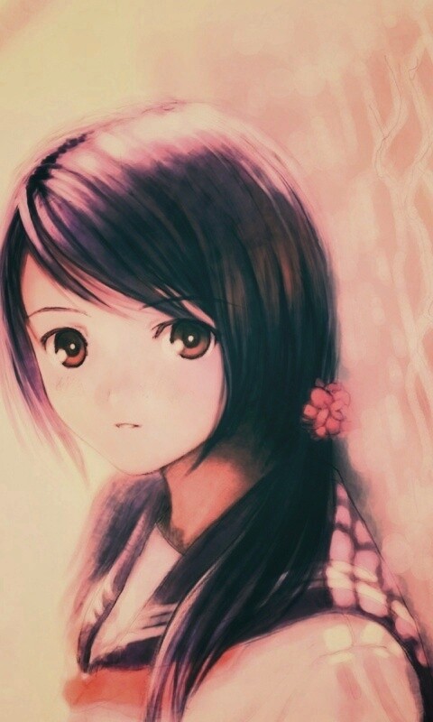 Девочка у сетчатого забора обои