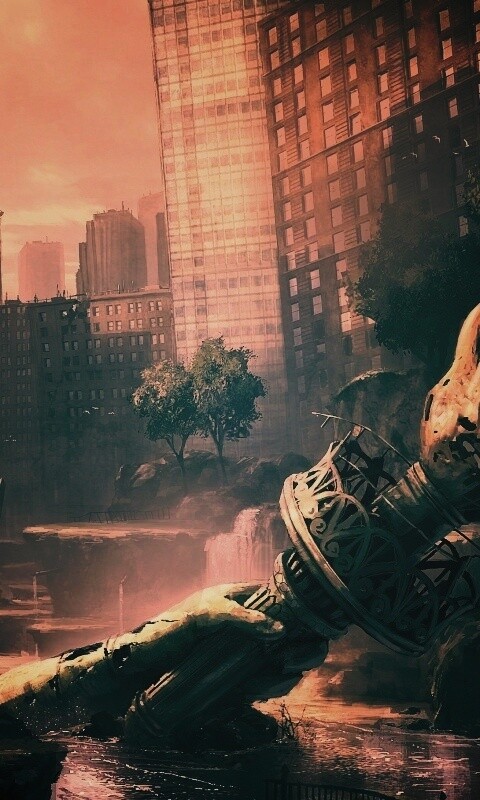 Руины статуи свободы обои