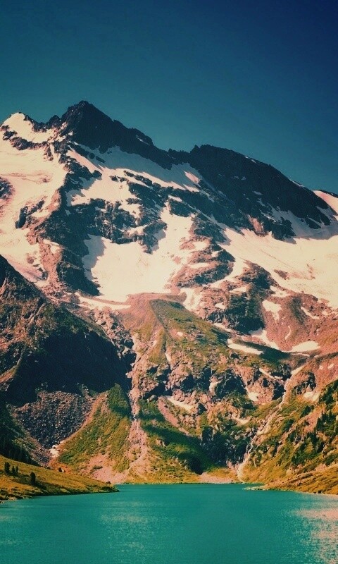 Горное озеро обои