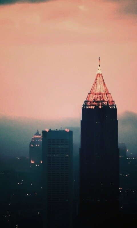 Небоскребы в тумане обои