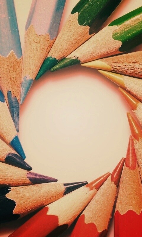 Радуга в карандашах обои