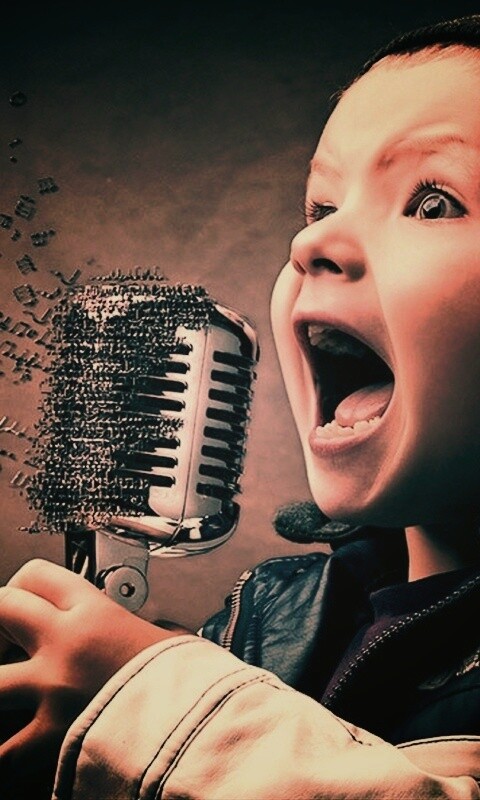 Экспрессивный певец обои