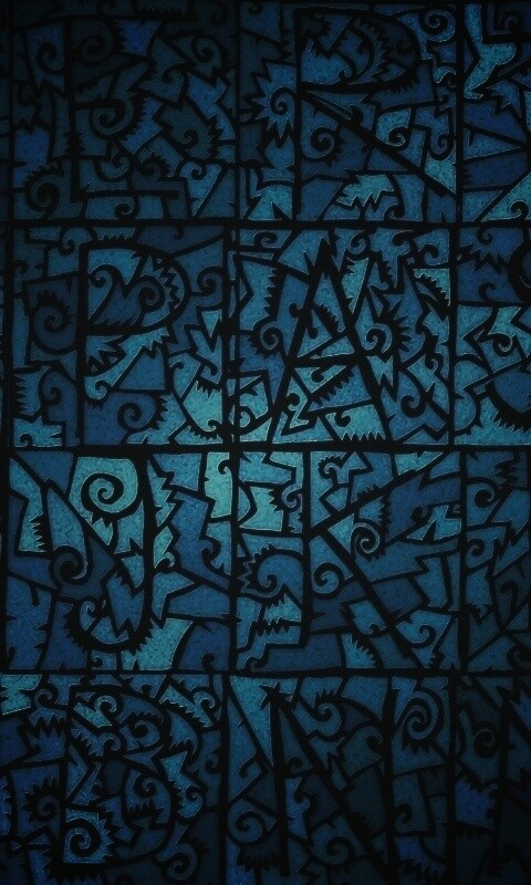 Витражные буквы обои
