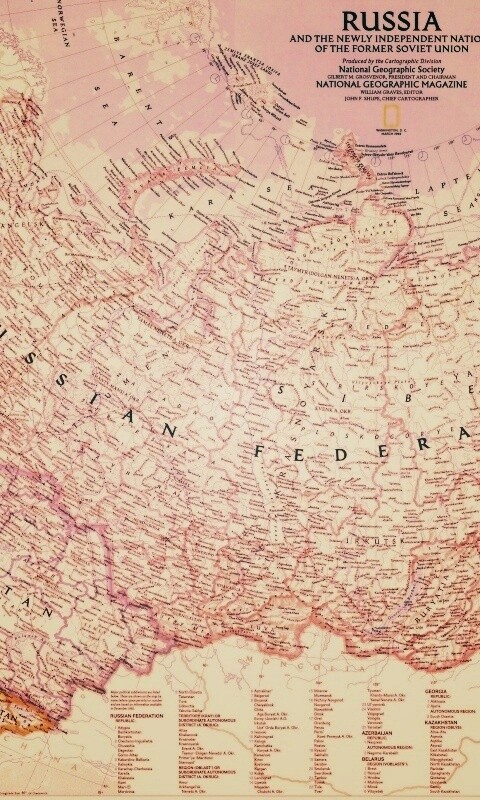 Карта России обои