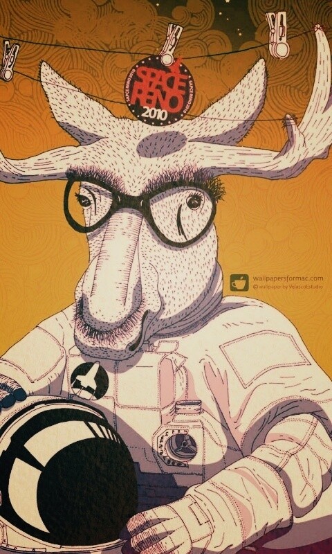 Лось в очках обои