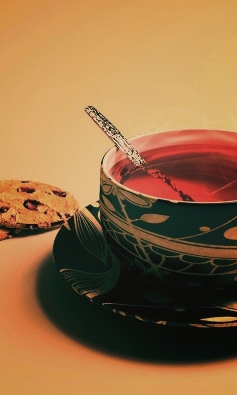 Чаек с печеньками обои