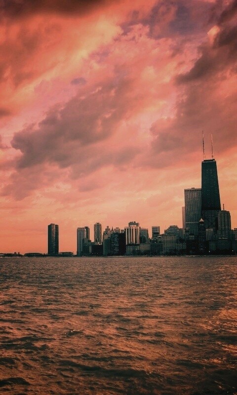 Вид на Чикаго обои