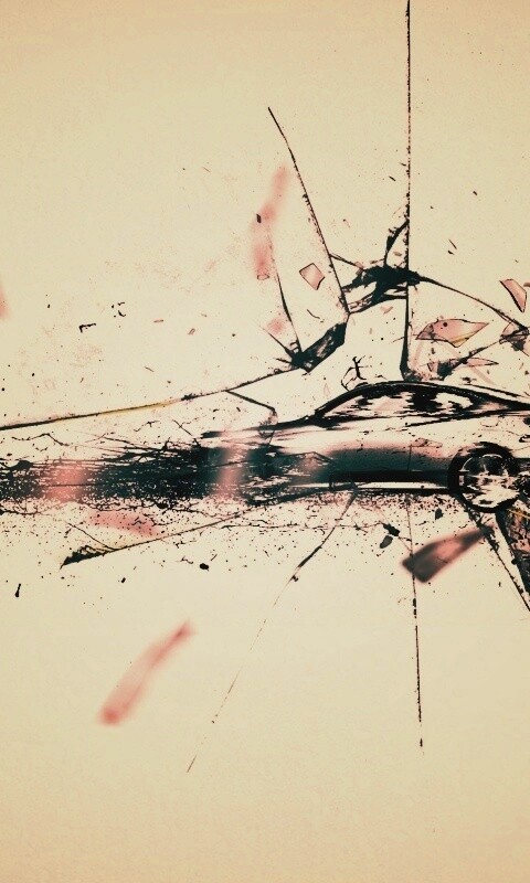 Летящие осколки обои