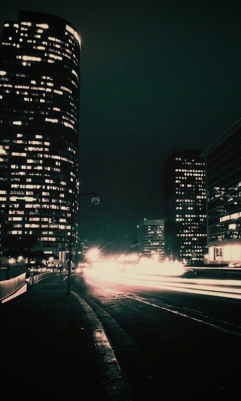 Ночные огни мегаполиса обои