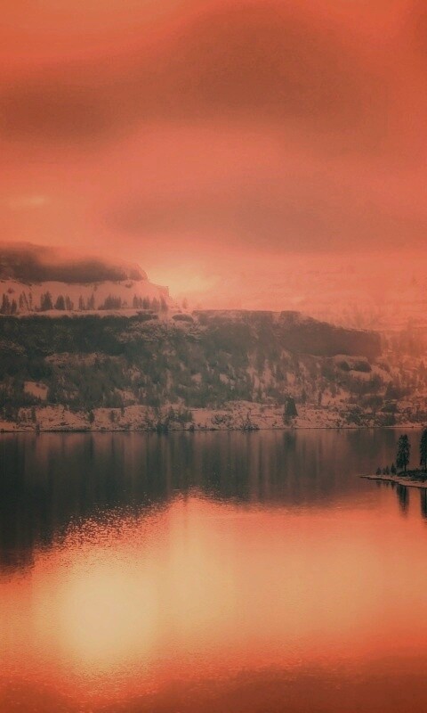 Озеро зимой обои