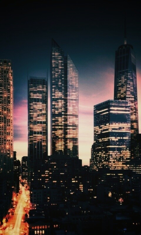 Ночной город обои