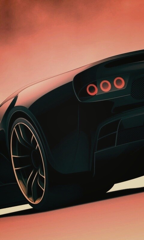 Красивый чёрный спорткар обои