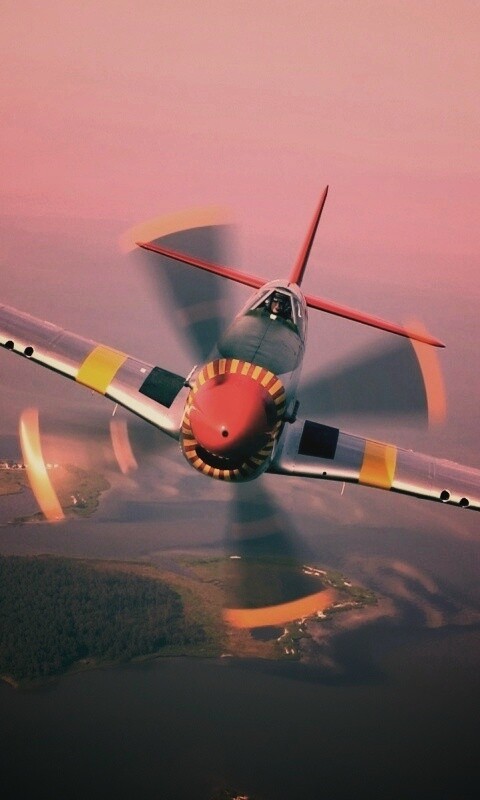 Пропеллерный самолёт обои