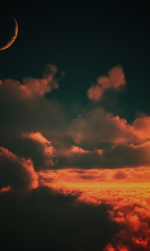 Над облаками обои