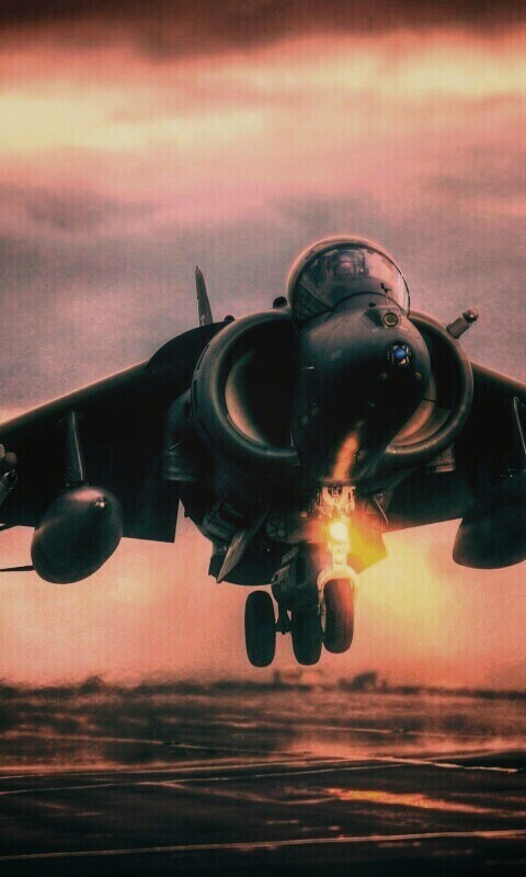 Истребитель на взлете обои