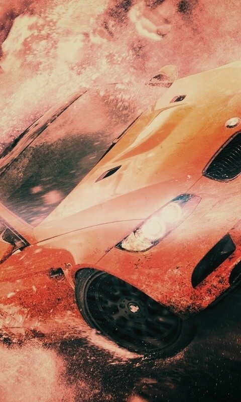 Погоня за оранжевым BMW обои